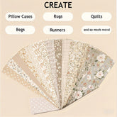 CraftsFabrics 6.5*50cm Wide 42pcs Pre-Cut Vintage Florals Printed Quilting Fabric Roll 100% Cotton for Quilting, Sewing, Crafts, Patchwork